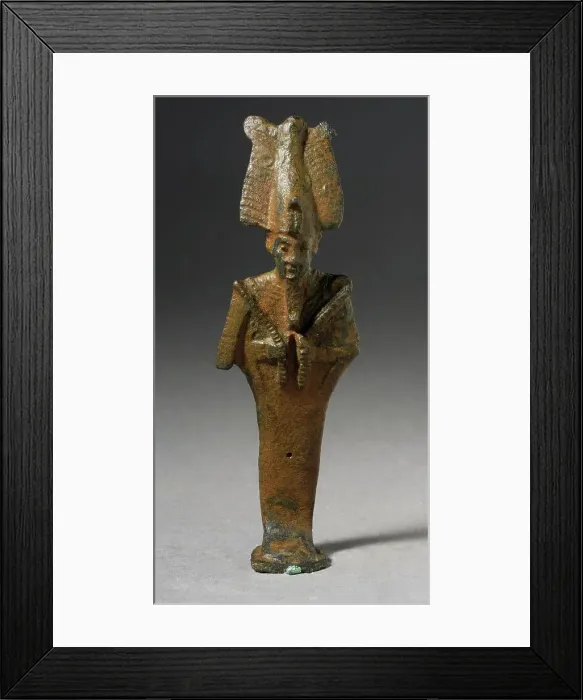 Framed Print : Standing Osiris Figure with Crook and Flail, Late Period-Roman Period (711 BCE-150 CE). Creator: Unknown Framed Print : Standing Osiris Figure with Crook and Flail, Late Period-Roman Period (711 BCE-150 CE). Creator: Unknown