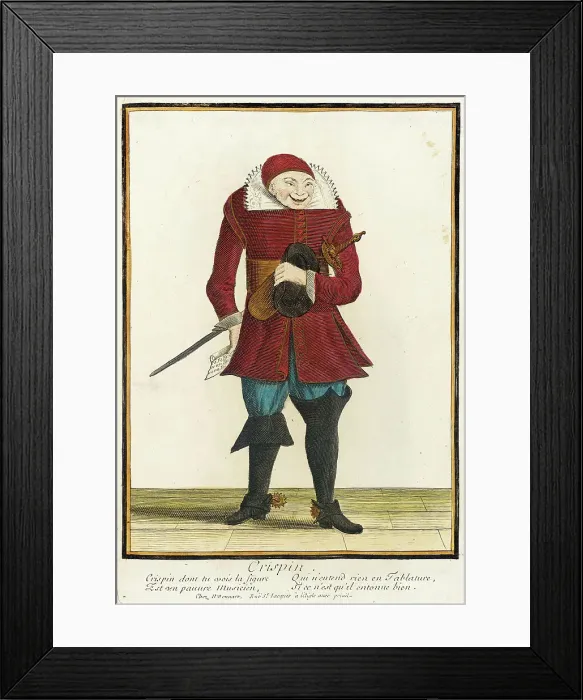 Framed Print : Recueil des modes de la cour de France, Crispin, between circa 1678 and circa 1693. Creator: Nicolas Bonnart Framed Print : Recueil des modes de la cour de France, Crispin, between circa 1678 and circa 1693. Creator: Nicolas Bonnart