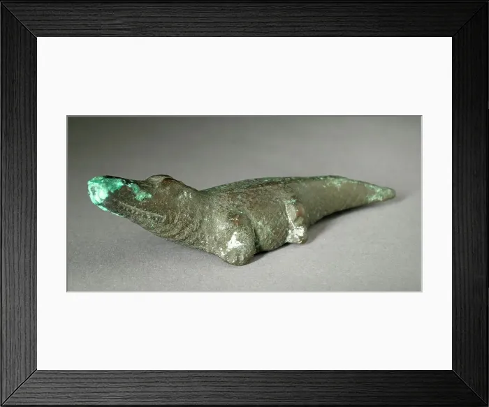 Framed Print : Crocodile Figurine, Late Period-Roman Period (711 BCE-150 CE). Creator: Unknown Framed Print : Crocodile Figurine, Late Period-Roman Period (711 BCE-150 CE). Creator: Unknown