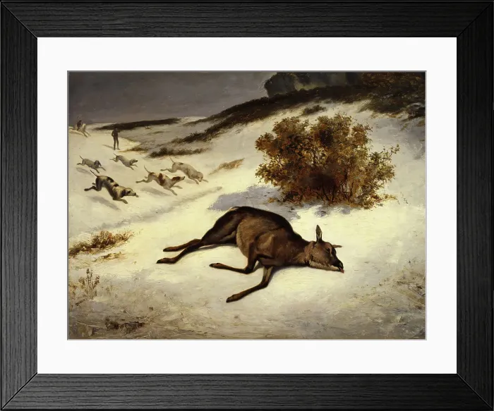 Framed Print : Hind Forced Down in the Snow, after 1857. Creator: Unknown Framed Print : Hind Forced Down in the Snow, after 1857. Creator: Unknown
