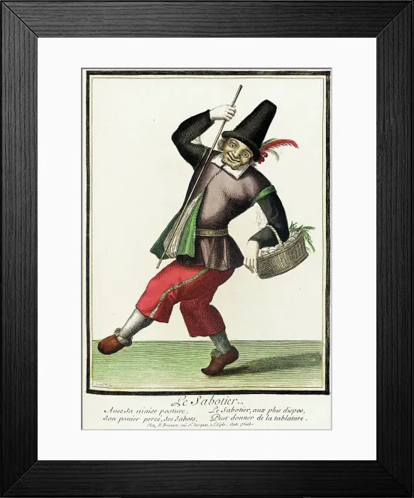 Framed Print : Recueil des modes de la cour de France, Le Sabotier, between circa 1678 and circa 1693. Creator: Nicolas Bonnart Framed Print : Recueil des modes de la cour de France, Le Sabotier, between circa 1678 and circa 1693. Creator: Nicolas Bonnart