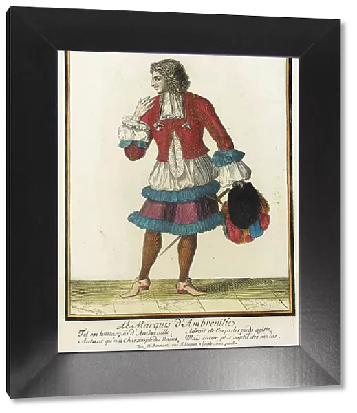 Recueil des modes de la cour de France, Le Marquis d'Ambreuille, between circa 1678 and circa 1693 Creator: Nicolas Bonnart