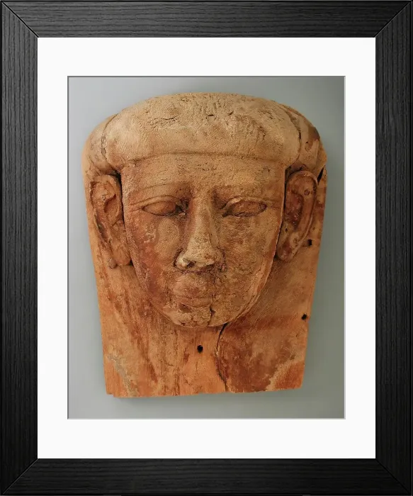 Framed Print : Sarcophagus Cover (Head Portion), Late Period (724-333 BCE). Creator: Unknown Framed Print : Sarcophagus Cover (Head Portion), Late Period (724-333 BCE). Creator: Unknown