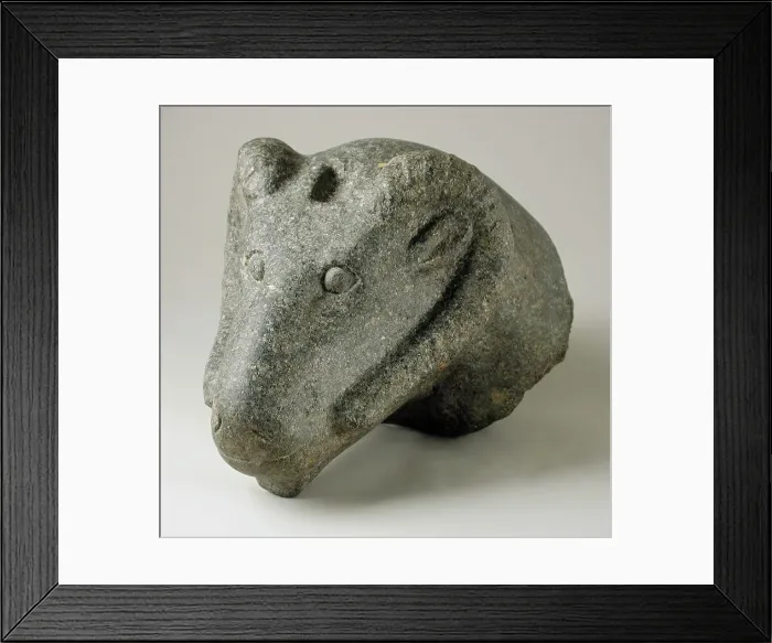 Framed Print : Head of a Cryosphinx, Late Period (724-333 BCE). Creator: Unknown Framed Print : Head of a Cryosphinx, Late Period (724-333 BCE). Creator: Unknown