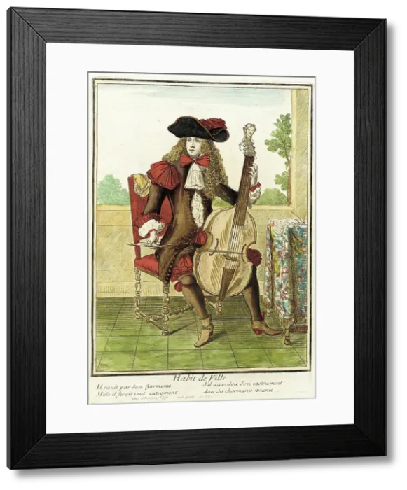 Framed Print : Recueil des modes de la cour de France, Habit de Ville, between circa 1664 and circa 1675. Creator: Nicolas Bonnart Framed Print : Recueil des modes de la cour de France, Habit de Ville, between circa 1664 and circa 1675. Creator: Nicolas Bonnart