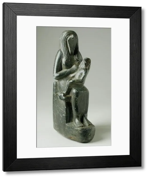 Framed Print : Snake Goddess Nursing Hypocrytes, Late Period (724-333 BCE) (possibly modern). Creator: Unknown Framed Print : Snake Goddess Nursing Hypocrytes, Late Period (724-333 BCE) (possibly modern). Creator: Unknown
