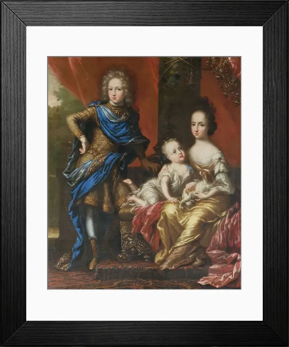 Framed Print : Karl XII, 1682-1718, King of Sweden, his Sisters Hedvig Sofia, 1681-1708, c17th century. Creator: David Klocker Ehrenstrahl Framed Print : Karl XII, 1682-1718, King of Sweden, his Sisters Hedvig Sofia, 1681-1708, c17th century. Creator: David Klocker Ehrenstrahl