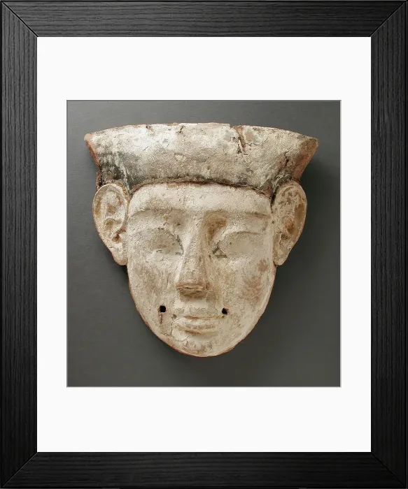 Framed Print : Face from a Coffin, Late Period 25th-30th Dynasties (712-332 BCE). Creator: Unknown Framed Print : Face from a Coffin, Late Period 25th-30th Dynasties (712-332 BCE). Creator: Unknown