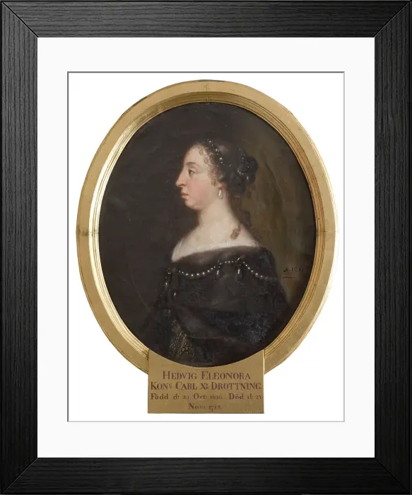 Framed Print : Hedvig Eleonora, 1636-1715, Princess of Holstein-Gottorp, Queen of Sweden, c17th century. Creator: David Klocker Ehrenstrahl Framed Print : Hedvig Eleonora, 1636-1715, Princess of Holstein-Gottorp, Queen of Sweden, c17th century. Creator: David Klocker Ehrenstrahl