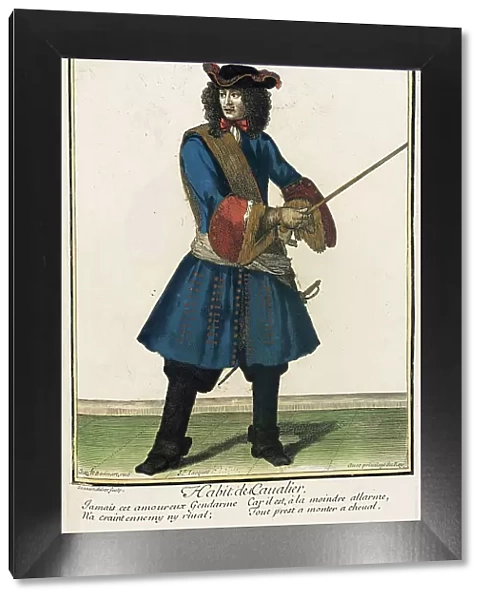 Recueil des modes de la cour de France, Habit de Cavalier, between circa 1672 and circa 1676. Creator: Nicolas Bonnart