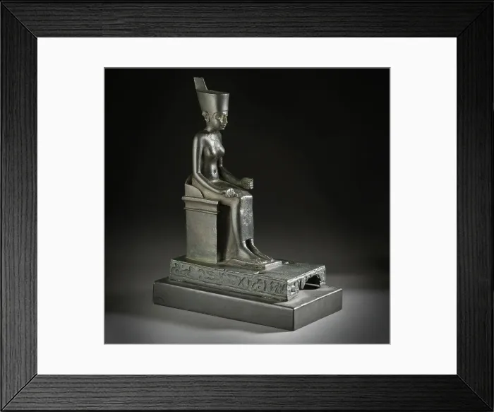 Framed Print : Seated Statuette of the Goddess Neith, 711-323 B.C.. Creator: Unknown Framed Print : Seated Statuette of the Goddess Neith, 711-323 B.C.. Creator: Unknown