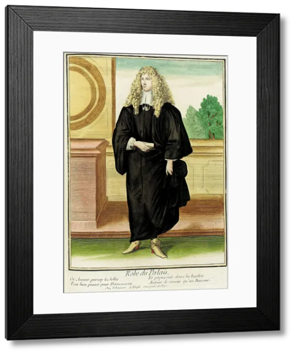 Framed Print : Recueil des modes de la cour de France, Robe du Palais, between circa 1678 and circa 1693. Creator: Nicolas Bonnart Framed Print : Recueil des modes de la cour de France, Robe du Palais, between circa 1678 and circa 1693. Creator: Nicolas Bonnart