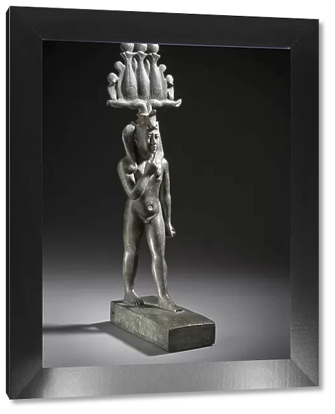 Statuette of the God Khonsu the Child, 712-332 B.C.. Creator: Unknown