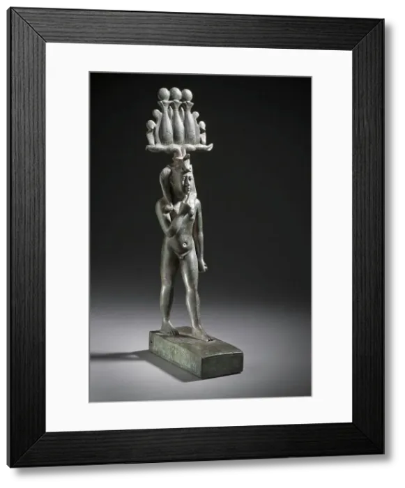 Framed Print : Statuette of the God Khonsu the Child, 712-332 B.C.. Creator: Unknown Framed Print : Statuette of the God Khonsu the Child, 712-332 B.C.. Creator: Unknown