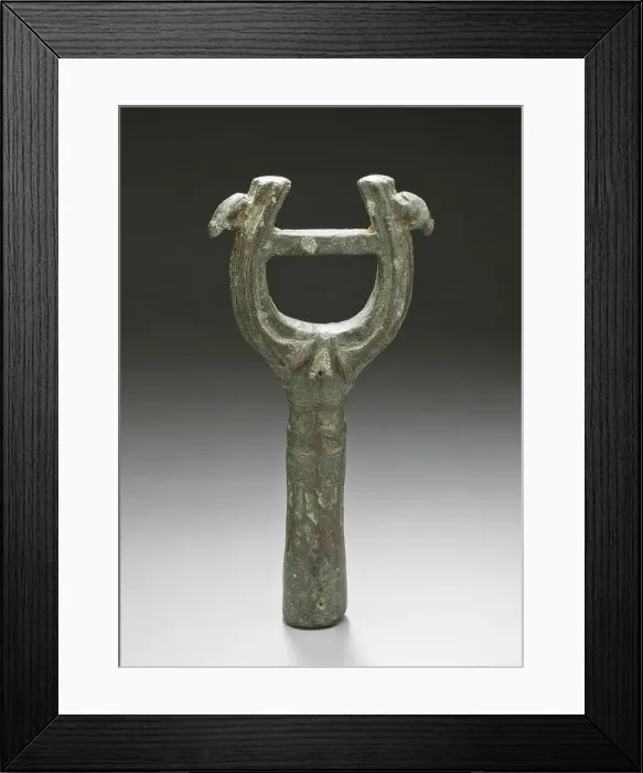 Framed Print : Staff Base, 712-332 B.C.. Creator: Unknown