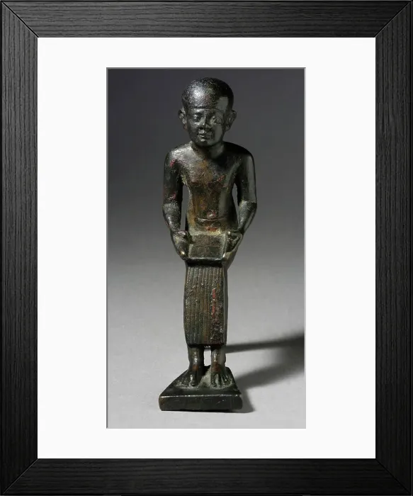 Framed Print : Seated Figure of the God Imhotep Holding a Scroll, 712-332 B.C. or later. Creator: Unknown Framed Print : Seated Figure of the God Imhotep Holding a Scroll, 712-332 B.C. or later. Creator: Unknown