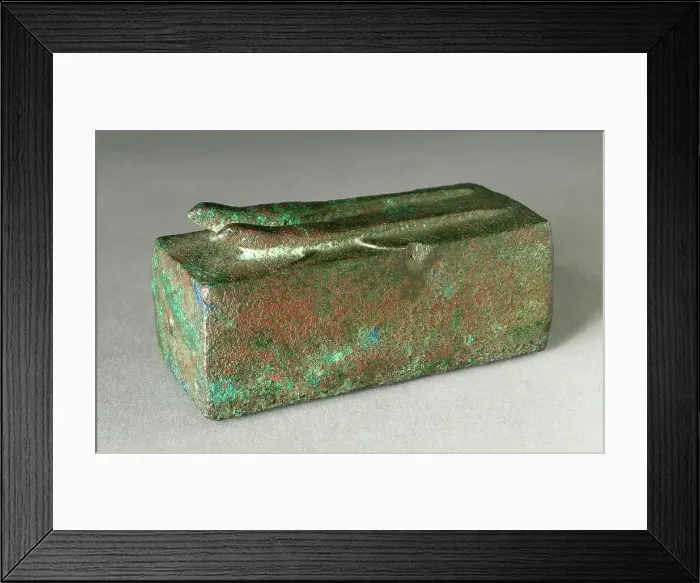 Framed Print : Bronze Coffin with Two Lizards, 664 B.C.. Creator: Unknown Framed Print : Bronze Coffin with Two Lizards, 664 B.C.. Creator: Unknown