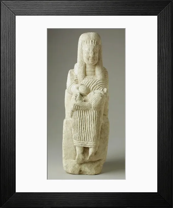 Framed Print : Sculpture of a Mother and Child, Late Roman Period-Early Coptic Period (200-400 CE) or modern. Creator: Unknown Framed Print : Sculpture of a Mother and Child, Late Roman Period-Early Coptic Period (200-400 CE) or modern. Creator: Unknown