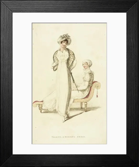 Framed Print : Fashion Plate (Walking, & Morning Dress), 1810. Creator: Rudolph Ackermann. Fashion Plate (Walking, & Morning Dress), 1810. Creator: Rudolph Ackermann Framed Print : Fashion Plate (Walking, & Morning Dress), 1810. Creator: Rudolph Ackermann. Fashion Plate (Walking, & Morning Dress), 1810. Creator: Rudolph Ackermann