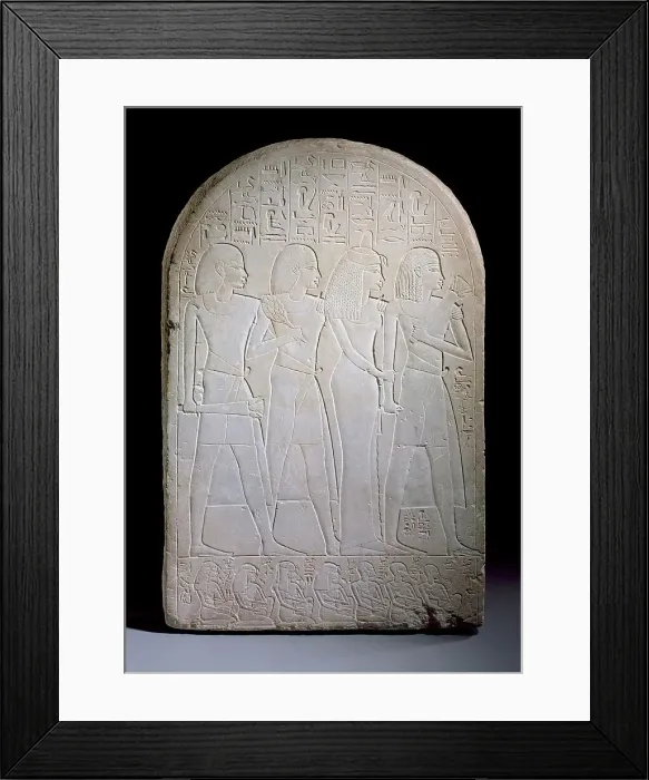 Framed Print : Round-Topped Stela (image 1 of 3), between c.1391 and c.1353 B.C.. Creator: Unknown