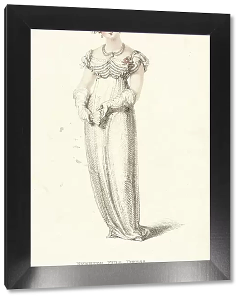 Fashion Plate (Evening Full Dress), 1812. Creator: Rudolph Ackermann