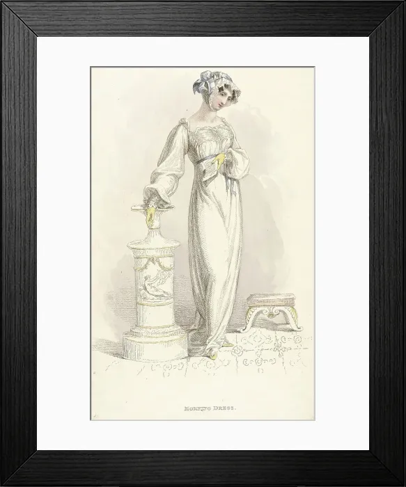 Framed Print : Fashion Plate (Morning Dress), 1812. Creator: Rudolph Ackermann Framed Print : Fashion Plate (Morning Dress), 1812. Creator: Rudolph Ackermann