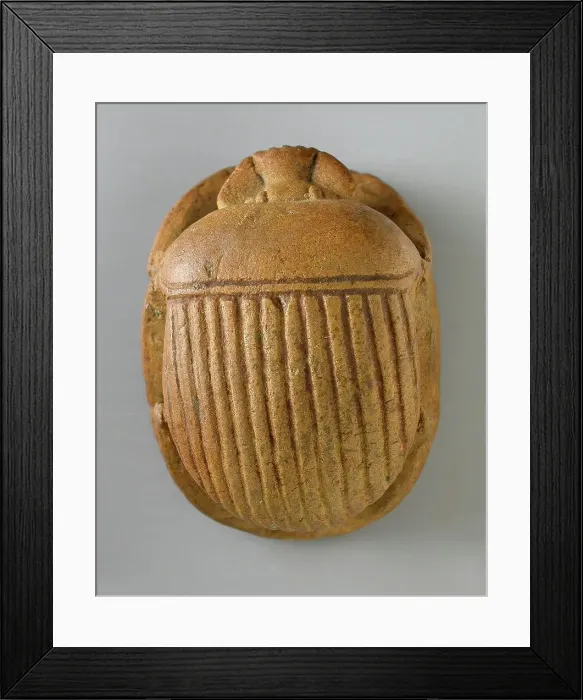 Framed Print : Heart Scarab (image 1 of 2), New Kingdom-Late Period (1569-525 BCE) or modern. Creator: Unknown Framed Print : Heart Scarab (image 1 of 2), New Kingdom-Late Period (1569-525 BCE) or modern. Creator: Unknown