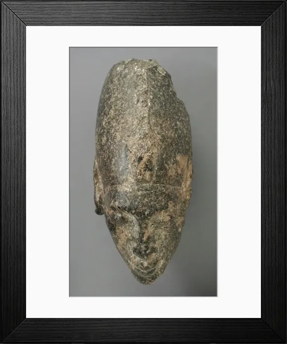 Framed Print : Head of a King Wearing the White Crown, Egypt, New Kingdom, Dynasty 18, reign of Akhenaten... Creator: Unknown