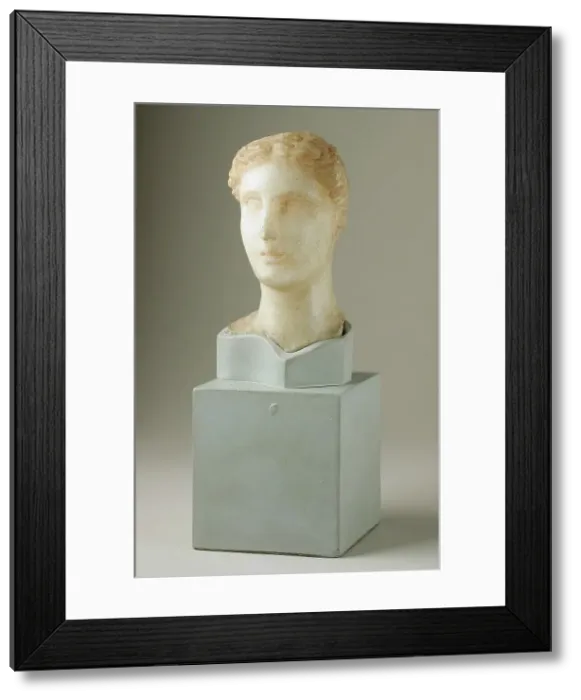 Framed Print : Small Parian Head, Late 3rd century BCE. Creator: Unknown Framed Print : Small Parian Head, Late 3rd century BCE. Creator: Unknown