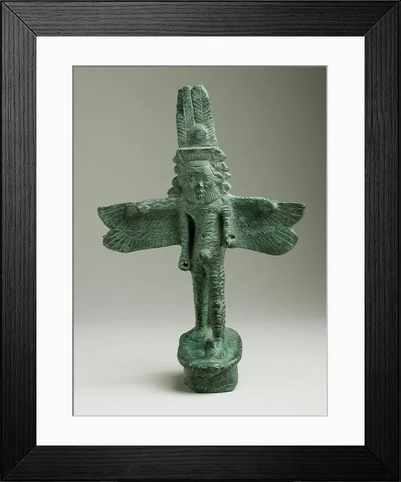 Framed Print : Pantheistic Winged Deity with Bes Face, Probably Late Period-early Ptolemaic Period (664-200 B.C.). Creator: Unknown Framed Print : Pantheistic Winged Deity with Bes Face, Probably Late Period-early Ptolemaic Period (664-200 B.C.). Creator: Unknown