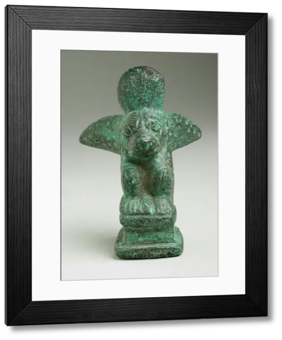 Framed Print : Winged Baboon Figurine, Probably Ptolemaic Period-Roman Period (323 BCE-200 CE) or modern. Creator: Unknown Framed Print : Winged Baboon Figurine, Probably Ptolemaic Period-Roman Period (323 BCE-200 CE) or modern. Creator: Unknown