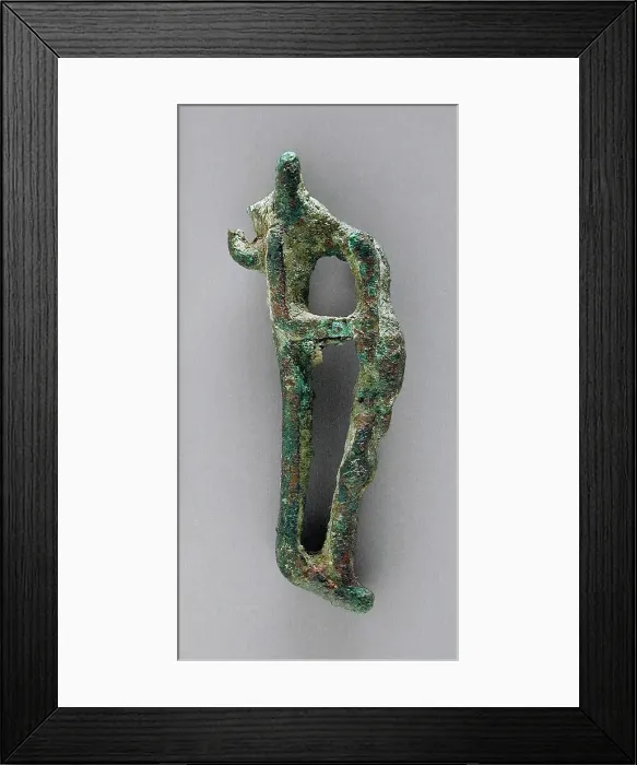 Framed Print : Jackal Headed Figurine Protecting Osiris, Probably Ptolemaic Period (323-30 BCE). Creator: Unknown Framed Print : Jackal Headed Figurine Protecting Osiris, Probably Ptolemaic Period (323-30 BCE). Creator: Unknown
