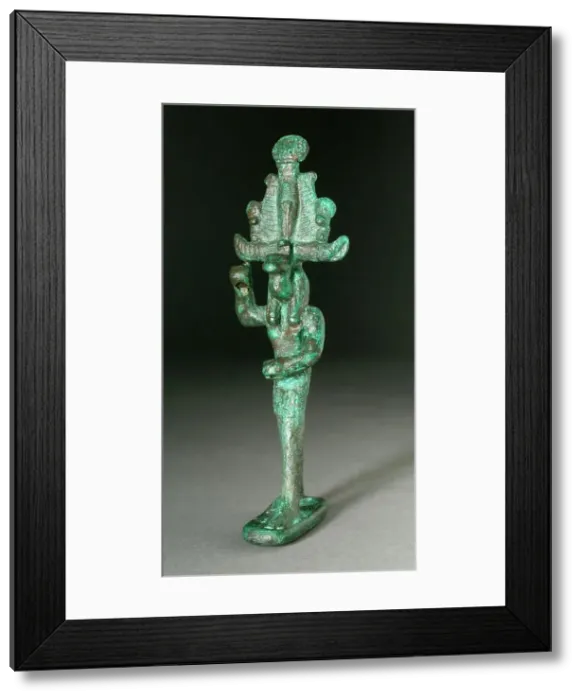 Framed Print : Figurine of a Cobra Headed Deity Spearing an Enemy, Probably Ptolemaic Period (332-30 BCE). Creator: Unknown Framed Print : Figurine of a Cobra Headed Deity Spearing an Enemy, Probably Ptolemaic Period (332-30 BCE). Creator: Unknown