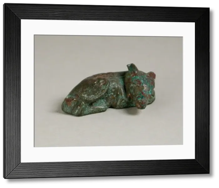 Framed Print : Reclining Dog (?), Probably Roman Period (30 BCE-395 CE). Creator: Unknown Framed Print : Reclining Dog (?), Probably Roman Period (30 BCE-395 CE). Creator: Unknown