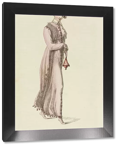Fashion Plate (Walking Dress), 1812. Creator: Rudolph Ackermann