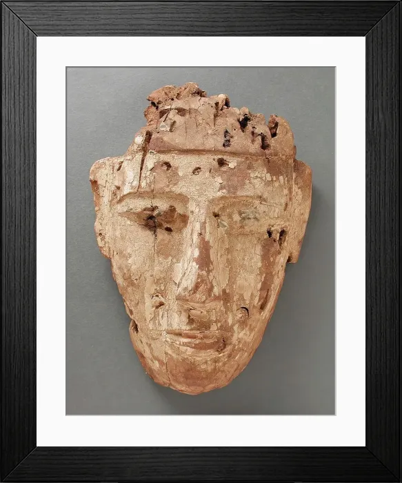 Framed Print : Face from a Coffin, Ptolemaic Period-early Roman Period (332 BCE-100 CE). Creator: Unknown