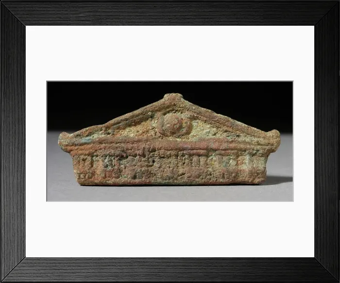Framed Print : Figurine of a Temple Pediment, Ptolemaic Period-Roman Period (200 BCE-300 CE). Creator: Unknown Framed Print : Figurine of a Temple Pediment, Ptolemaic Period-Roman Period (200 BCE-300 CE). Creator: Unknown
