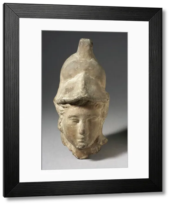 Framed Print : Head with Phrygian Helmet, Ptolemaic Period-Roman Period (332 BCE-337 CE). Creator: Unknown Framed Print : Head with Phrygian Helmet, Ptolemaic Period-Roman Period (332 BCE-337 CE). Creator: Unknown
