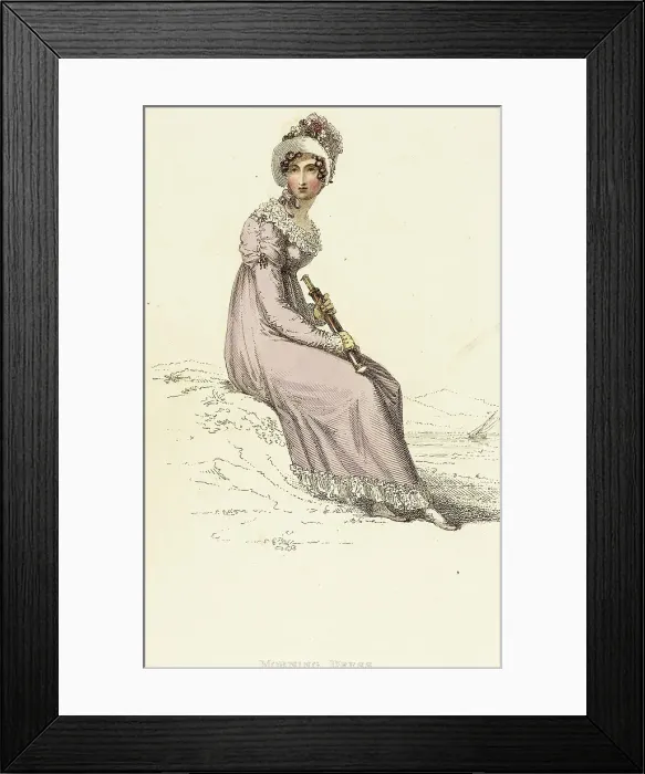Framed Print : Fashion Plate (Morning Dress), 1814. Creator: Rudolph Ackermann Framed Print : Fashion Plate (Morning Dress), 1814. Creator: Rudolph Ackermann