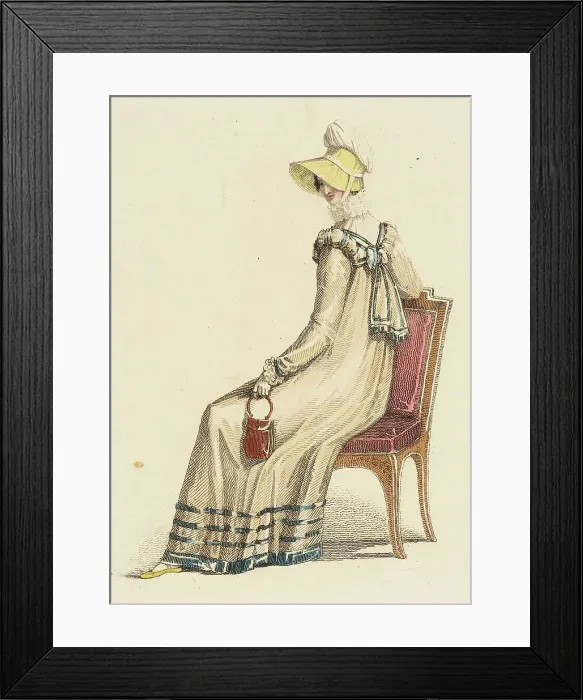 Framed Print : Fashion Plate (Carriage Dress), 1816. Creator: Rudolph Ackermann Framed Print : Fashion Plate (Carriage Dress), 1816. Creator: Rudolph Ackermann