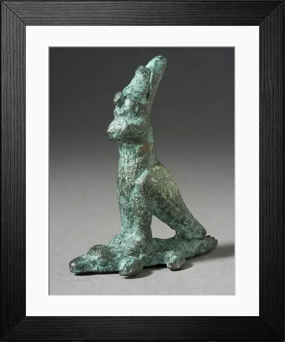 Framed Print : Figurine of a Falcon Standing on a Crocodile, Ptolemaic Period (323-30 BCE). Creator: Unknown Framed Print : Figurine of a Falcon Standing on a Crocodile, Ptolemaic Period (323-30 BCE). Creator: Unknown