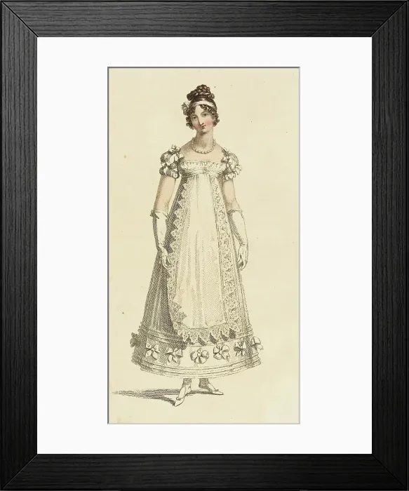 Framed Print : Fashion Plate (Parisian Ball Dress), 1817. Creator: Rudolph Ackermann Framed Print : Fashion Plate (Parisian Ball Dress), 1817. Creator: Rudolph Ackermann