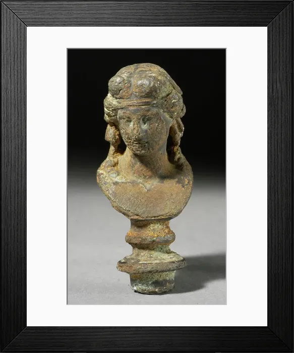 Framed Print : Bust of a Young Goddess (?), Roman Period (30 BCE-395 CE). Creator: Unknown Framed Print : Bust of a Young Goddess (?), Roman Period (30 BCE-395 CE). Creator: Unknown