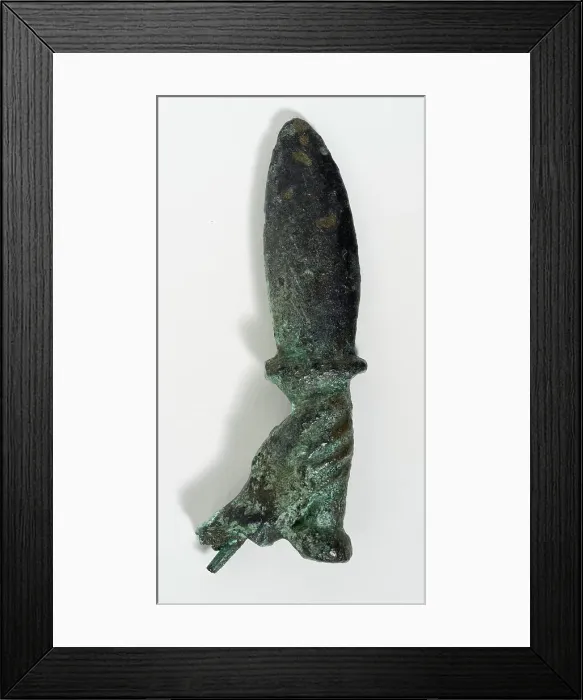 Framed Print : Human Hand and Dagger Fragment, Roman Period (30 BCE-395 CE) or later. Creator: Unknown Framed Print : Human Hand and Dagger Fragment, Roman Period (30 BCE-395 CE) or later. Creator: Unknown