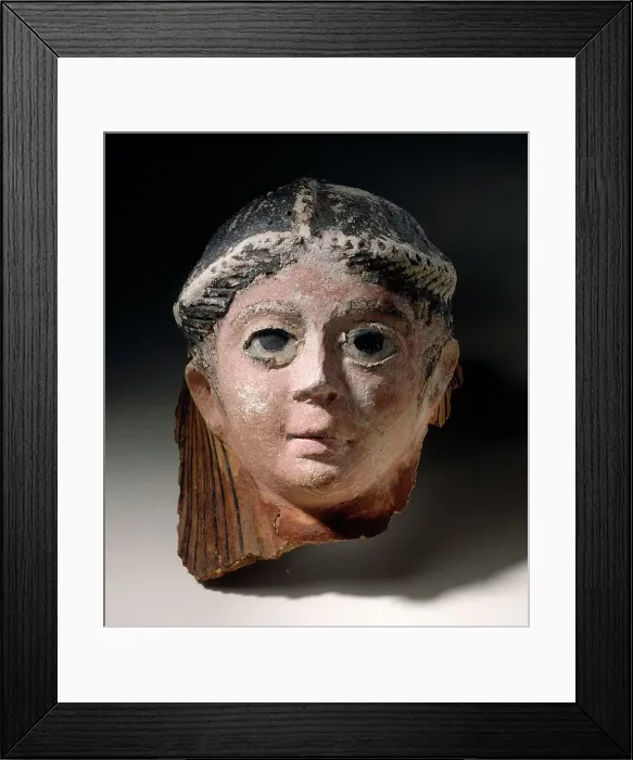 Framed Print : Mummy Mask of a Woman, Late 2nd century A.D. Creator: Unknown Framed Print : Mummy Mask of a Woman, Late 2nd century A.D. Creator: Unknown