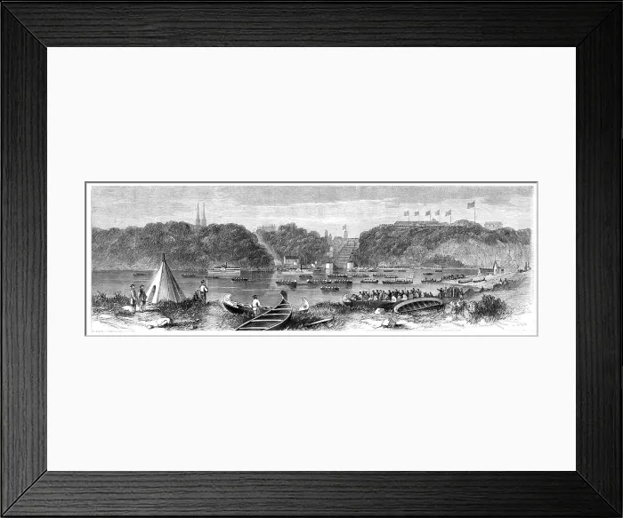 Framed Print : The Prince of Wales in Canada - the Lumberers Regatta, Ottawa... 1860. Creator: Unknown Framed Print : The Prince of Wales in Canada - the Lumberers Regatta, Ottawa... 1860. Creator: Unknown