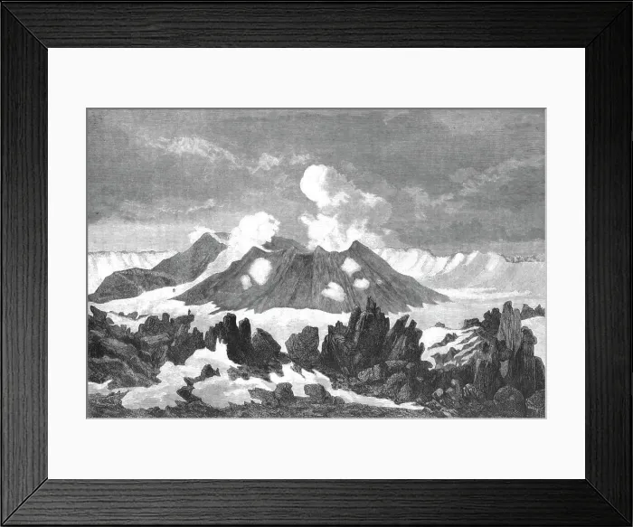 Framed Print : Mount Hekla; Hekla (Iceland), 1875. Creator: Unknown Framed Print : Mount Hekla; Hekla (Iceland), 1875. Creator: Unknown