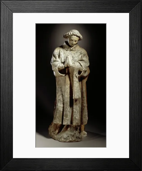 Framed Print : Ecclesiastical Figure in Prayer, between c.1400 and c.1420. Creator: Unknown Framed Print : Ecclesiastical Figure in Prayer, between c.1400 and c.1420. Creator: Unknown