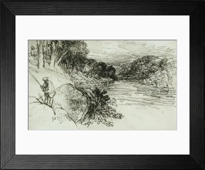 Framed Print : Pool Dornie, 1874. Creator: Francis Seymour Haden Framed Print : Pool Dornie, 1874. Creator: Francis Seymour Haden