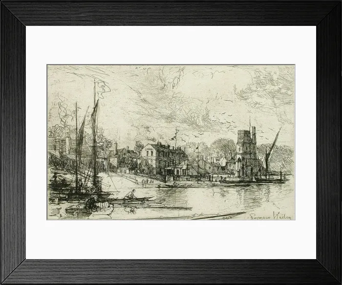 Framed Print : Harry Kelly's Putney, 1867. Creator: Francis Seymour Haden Framed Print : Harry Kelly's Putney, 1867. Creator: Francis Seymour Haden
